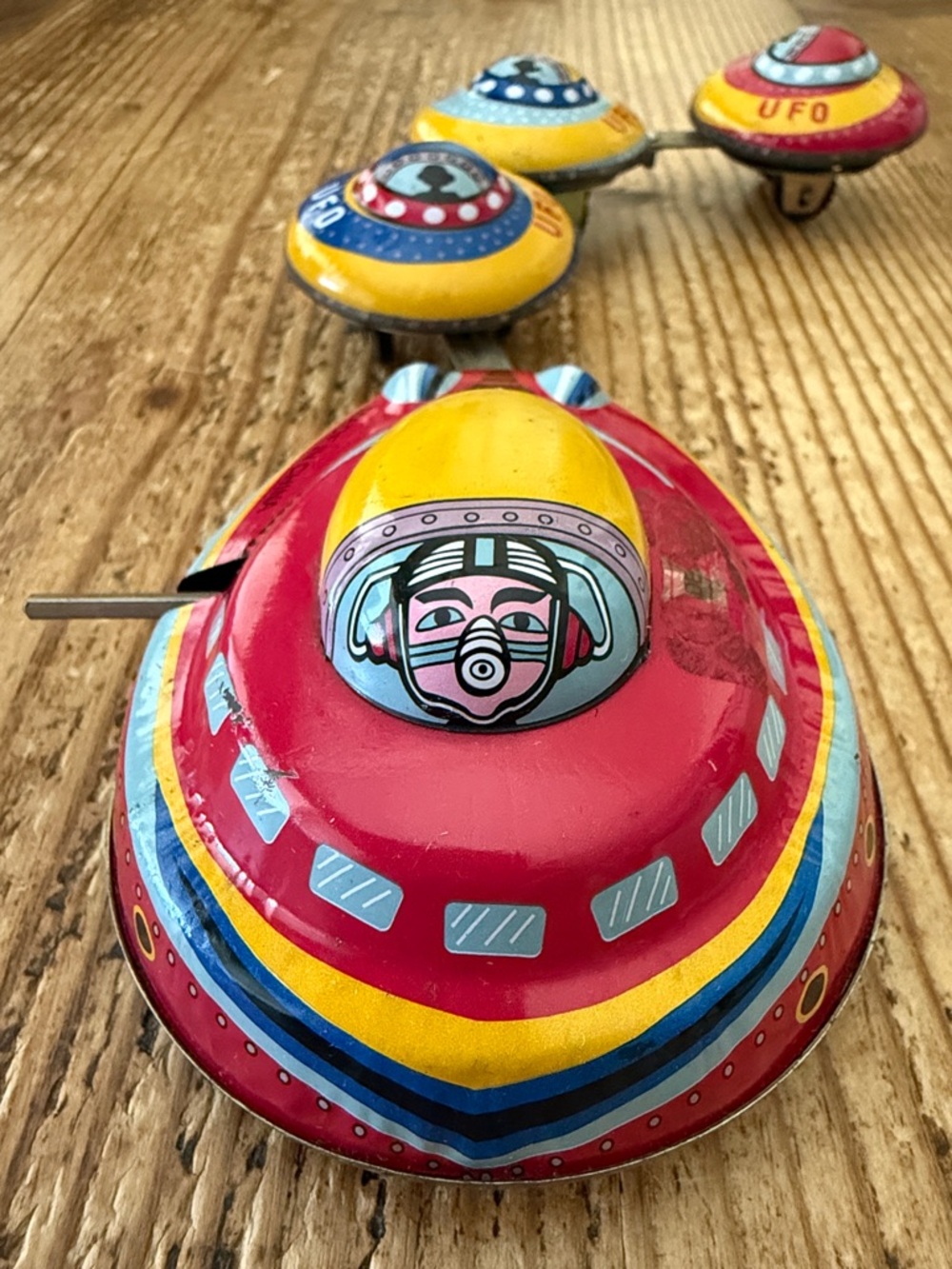 VTG | UFO Fleet Tin Litho Toy